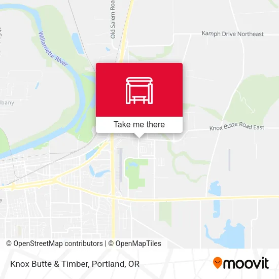 Knox Butte & Timber map