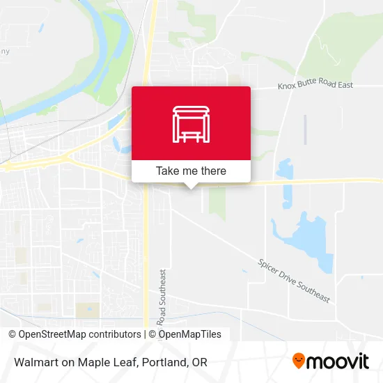 Walmart on Maple Leaf map