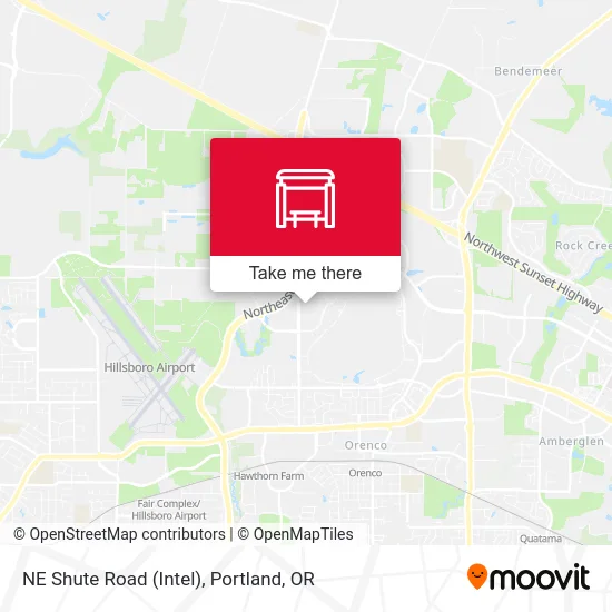 NE Shute Road (Intel) map