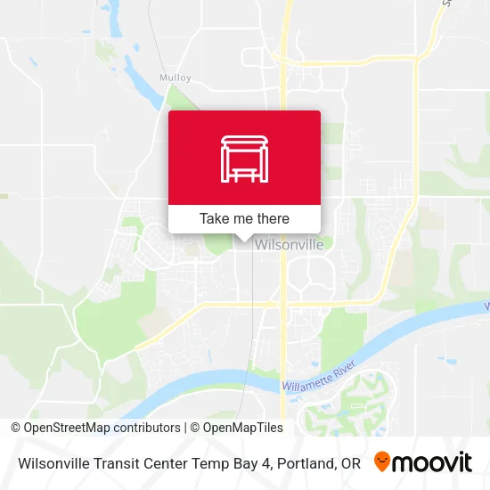 Wilsonville Transit Center Temp Bay 4 map