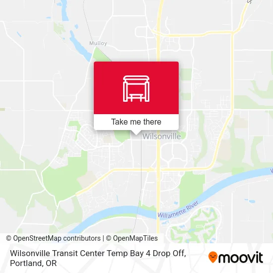 Wilsonville Transit Center Temp Bay 4 Drop Off map