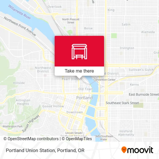 Mapa de Portland Union Station