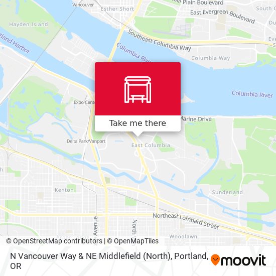 N Vancouver Way & NE Middlefield (North) map