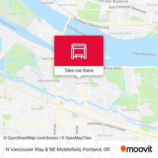 N Vancouver Way & NE Middlefield map