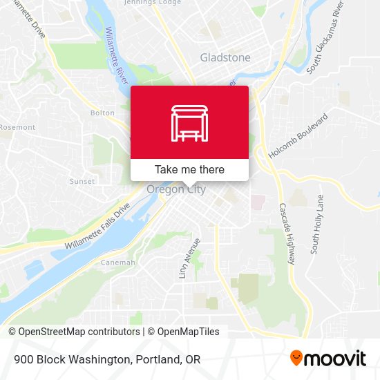 Mapa de 900 Block Washington