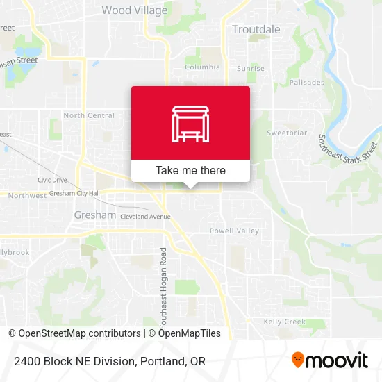 2400 Block NE Division map