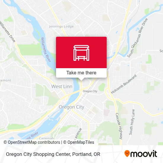 Oregon City Shopping Center map