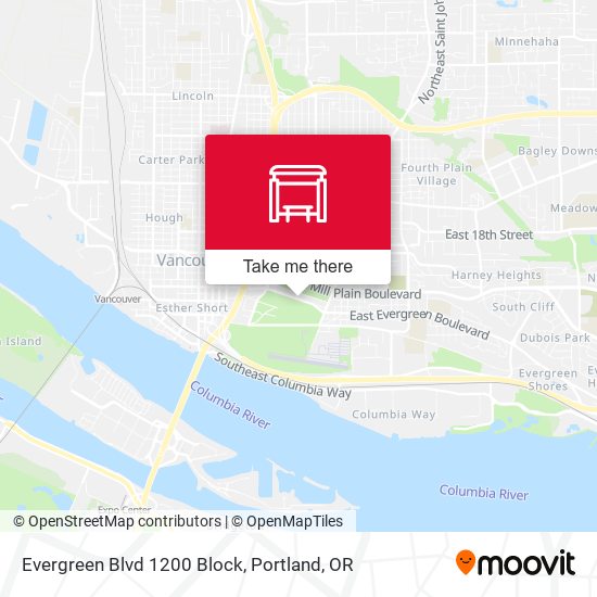 Evergreen Blvd 1200 Block map
