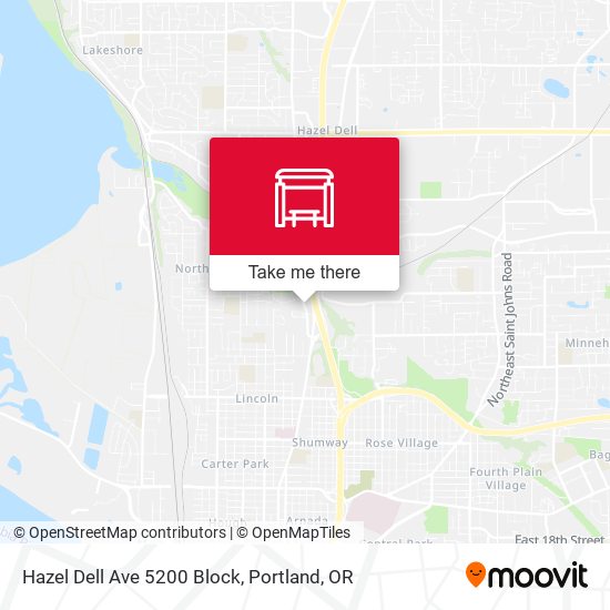 Hazel Dell Ave 5200 Block NB map