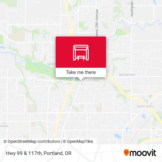 Hwy 99 & 117th St NB map