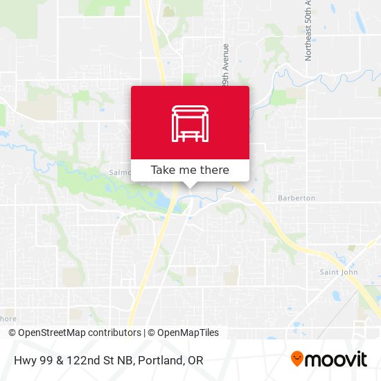 Hwy 99 & 122nd St NB map