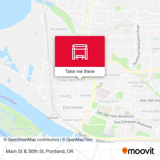 Main St & 30th St map
