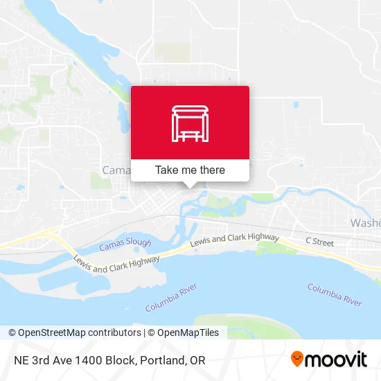 NE 3rd Ave 1400 Block map