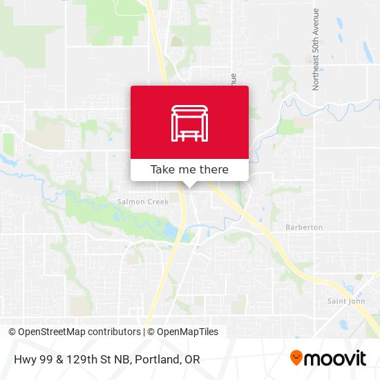 Hwy 99 & 129th St NB map