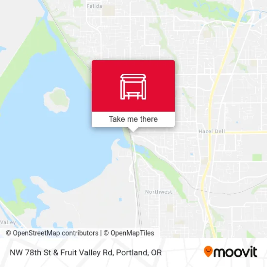 NW 78th St & Fruit Valley Rd map