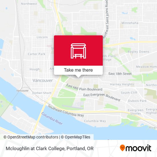 Mcloughlin at Clark College WB map