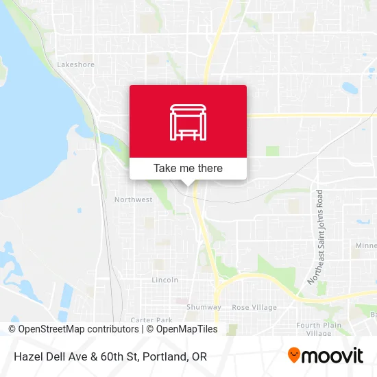 Hazel Dell Ave & 60th St map