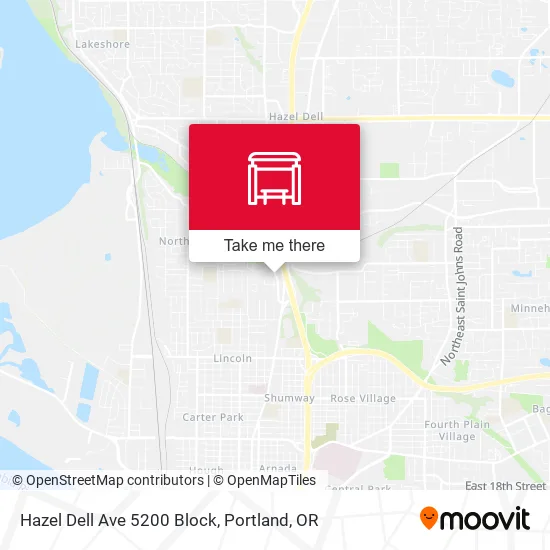 Hazel Dell Ave 5200 Block map