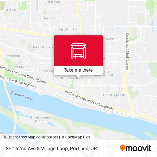 SE 162nd Ave & Village Loop map