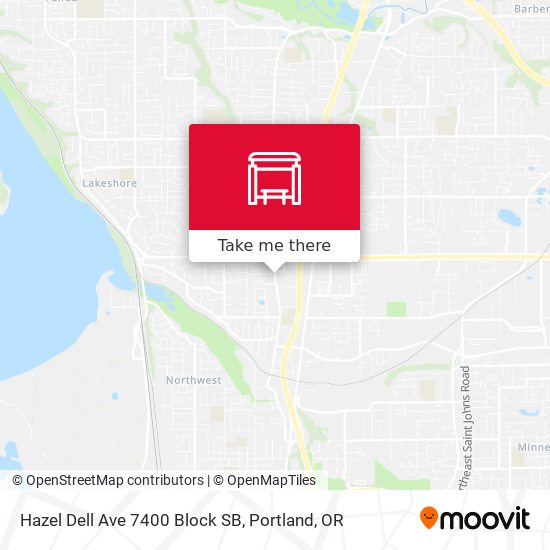 Mapa de Hazel Dell Ave 7400 Block SB