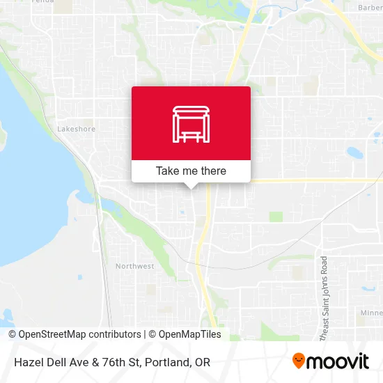 Hazel Dell Ave & 76th St map