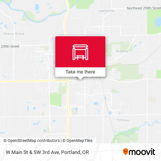 W Main St & SW 3rd Ave map