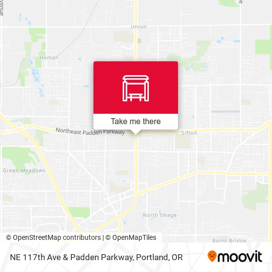 Mapa de NE 117th Ave & Padden Parkway