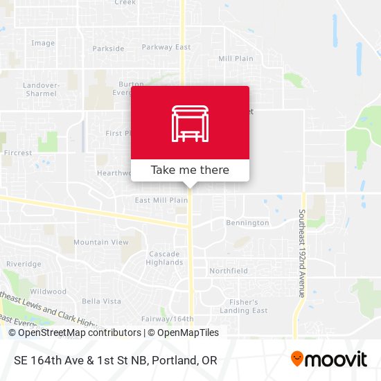 SE 164th Ave & 1st St NB map