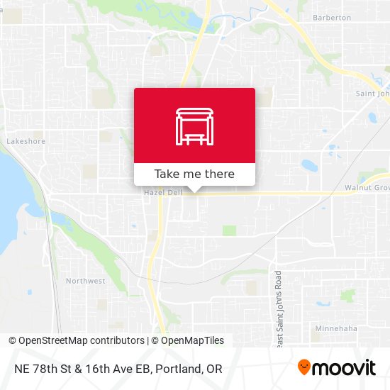 NE 78th St & 16th Ave EB map