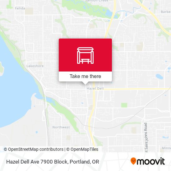 Hazel Dell Ave 7900 Block map
