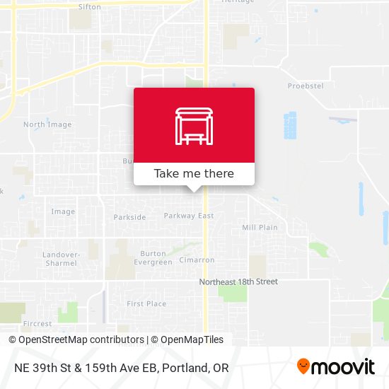 NE 39th St & 159th Ave EB map