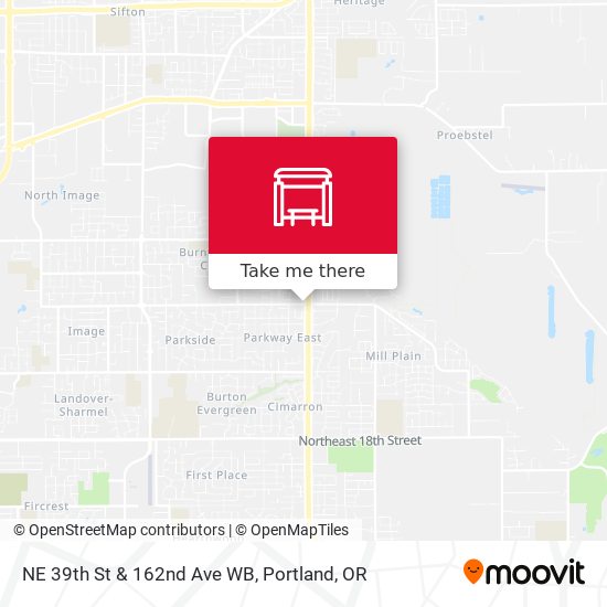 NE 39th St & 162nd Ave WB map