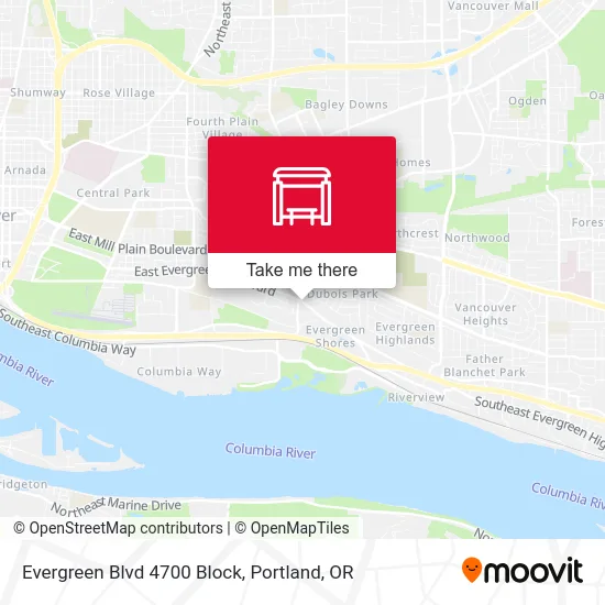 Evergreen Blvd 4700 Block map