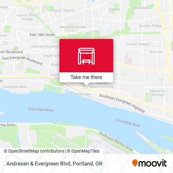 Andresen & Evergreen Blvd map