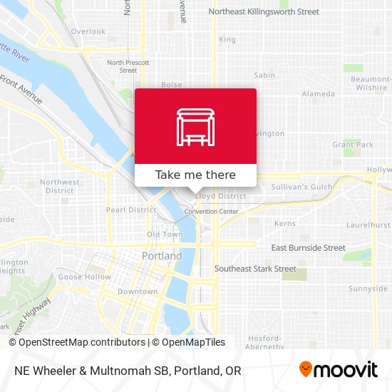 Mapa de NE Wheeler & Multnomah SB