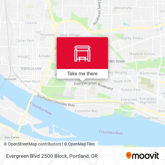Evergreen Blvd 2500 Block map
