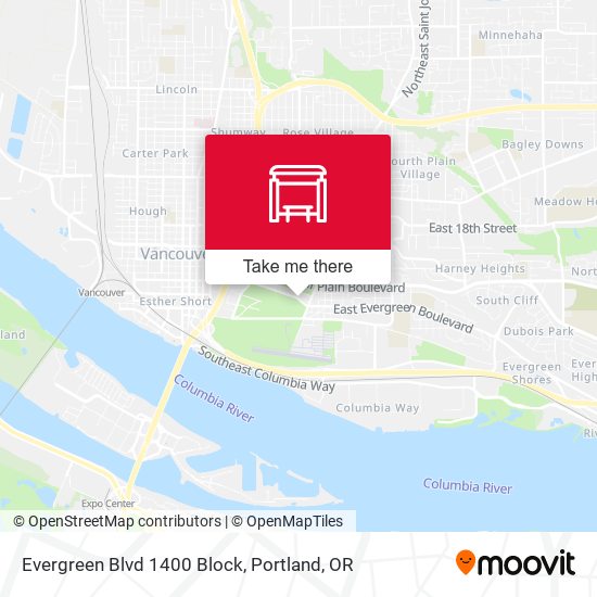 Evergreen Blvd 1400 Block map