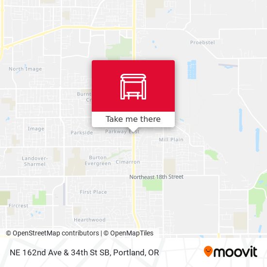 NE 162nd Ave & 34th St SB map