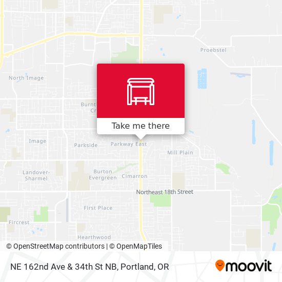 NE 162nd Ave & 34th St NB map