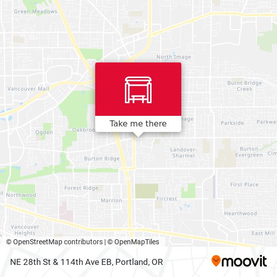 NE 28th St & 114th Ave EB map