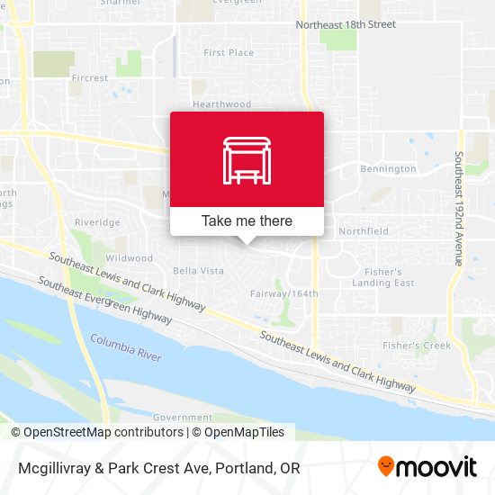 Mcgillivray & Park Crest Ave map