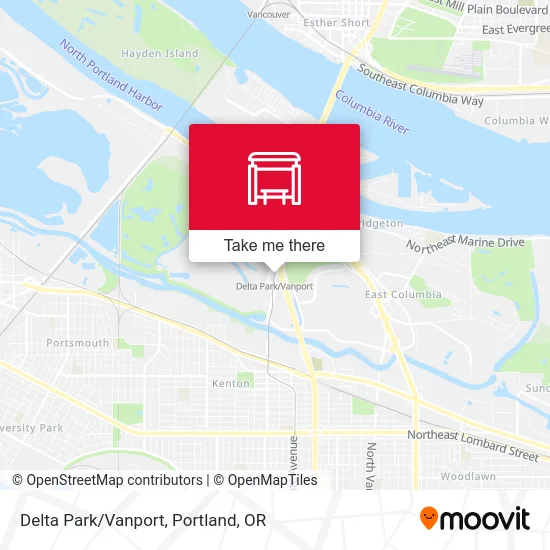 Delta Park/Vanport map