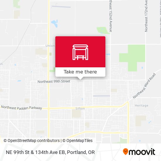 NE 99th St & 134th Ave EB map