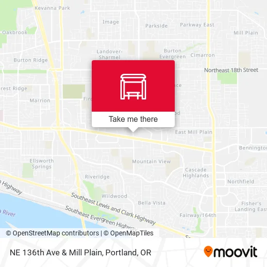 Mapa de NE 136th Ave & Mill Plain