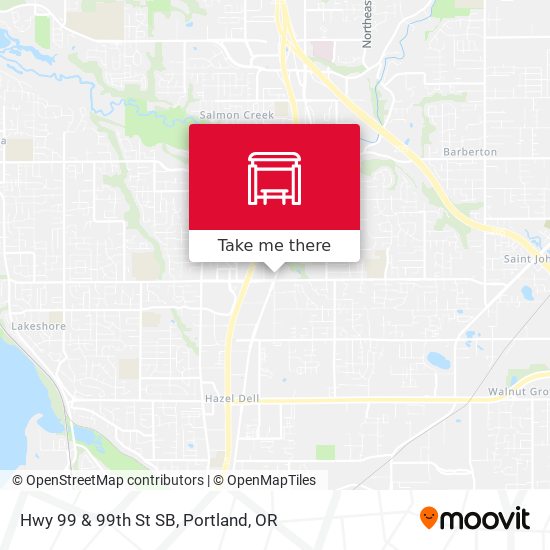 Hwy 99 & 99th St SB map