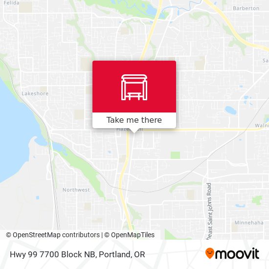 Hwy 99 7700 Block NB map