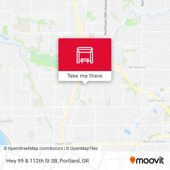 Hwy 99 & 112th St SB map