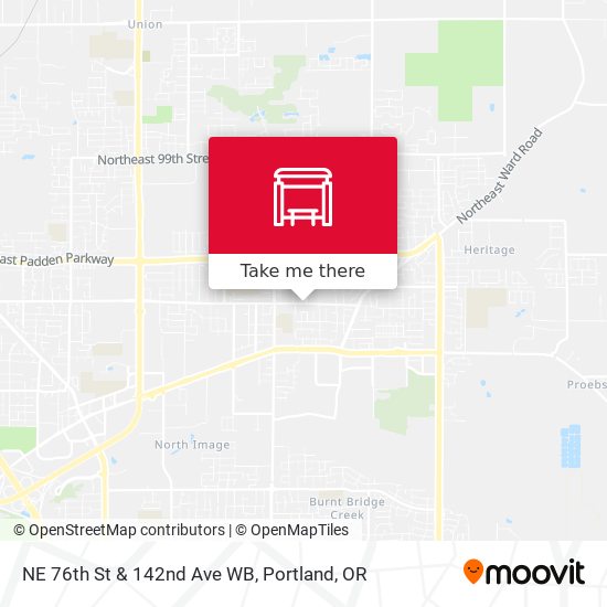 NE 76th St & 142nd Ave WB map