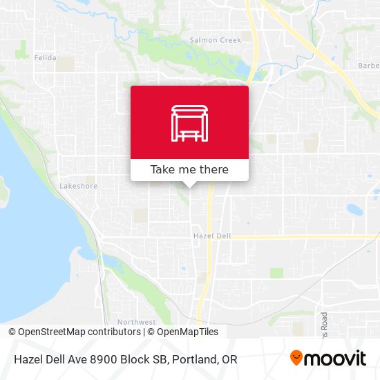 Mapa de Hazel Dell Ave 8900 Block SB