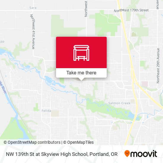 NW 139th St at Skyview High School map